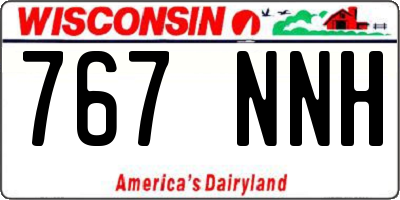 WI license plate 767NNH