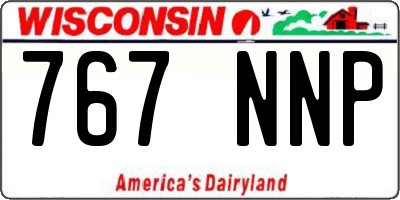WI license plate 767NNP