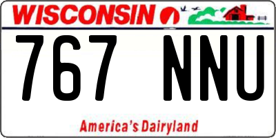 WI license plate 767NNU