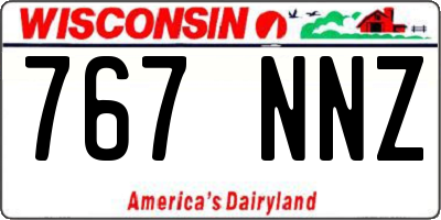 WI license plate 767NNZ