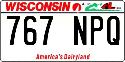 WI license plate 767NPQ