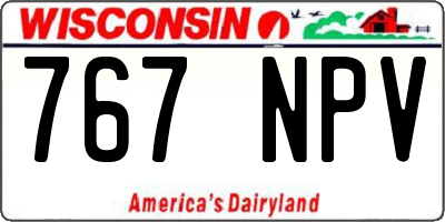WI license plate 767NPV