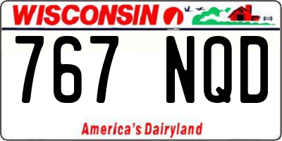 WI license plate 767NQD