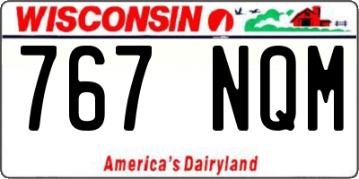 WI license plate 767NQM