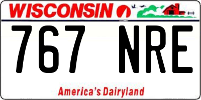 WI license plate 767NRE