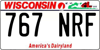 WI license plate 767NRF