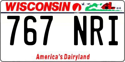 WI license plate 767NRI