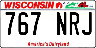 WI license plate 767NRJ