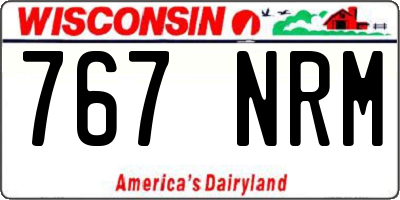 WI license plate 767NRM