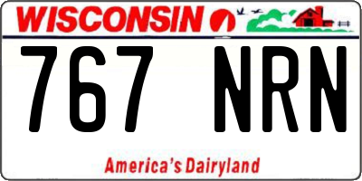 WI license plate 767NRN