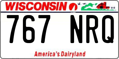 WI license plate 767NRQ
