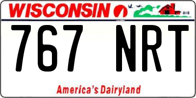 WI license plate 767NRT