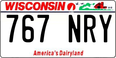 WI license plate 767NRY