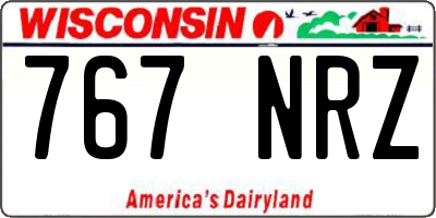 WI license plate 767NRZ
