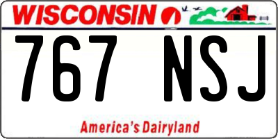 WI license plate 767NSJ