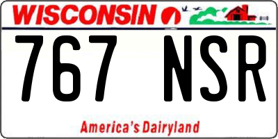 WI license plate 767NSR