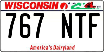 WI license plate 767NTF