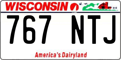 WI license plate 767NTJ