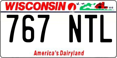 WI license plate 767NTL