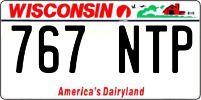 WI license plate 767NTP