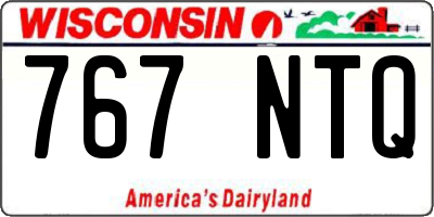 WI license plate 767NTQ