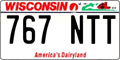 WI license plate 767NTT