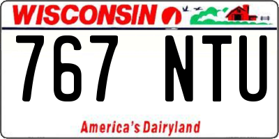 WI license plate 767NTU