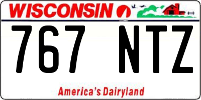 WI license plate 767NTZ