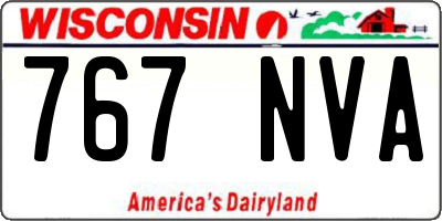 WI license plate 767NVA