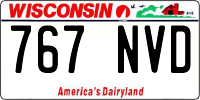 WI license plate 767NVD