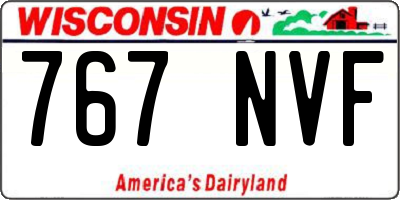 WI license plate 767NVF