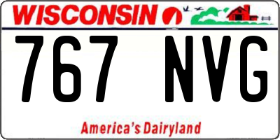 WI license plate 767NVG