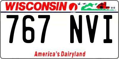 WI license plate 767NVI