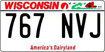 WI license plate 767NVJ