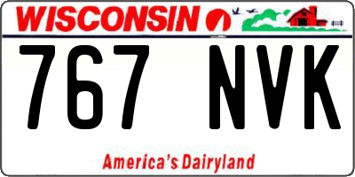 WI license plate 767NVK