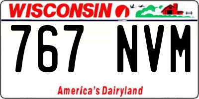 WI license plate 767NVM