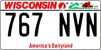 WI license plate 767NVN