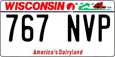 WI license plate 767NVP