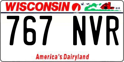 WI license plate 767NVR