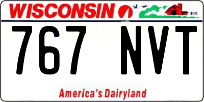 WI license plate 767NVT