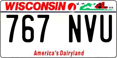 WI license plate 767NVU