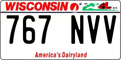 WI license plate 767NVV