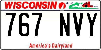 WI license plate 767NVY