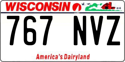 WI license plate 767NVZ