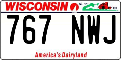 WI license plate 767NWJ