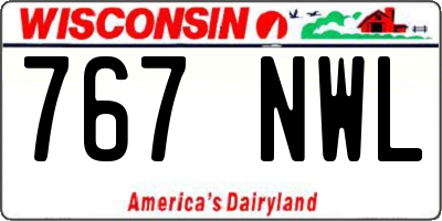 WI license plate 767NWL