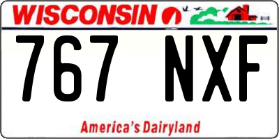 WI license plate 767NXF