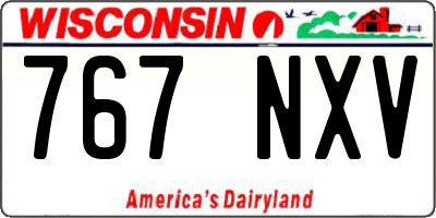 WI license plate 767NXV