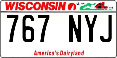 WI license plate 767NYJ