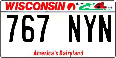 WI license plate 767NYN